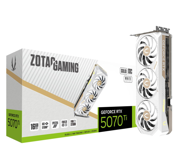 Zotac GeForce RTX 5070 Ti Solid Core OC White 16GB GDDR7 DLSS5 - 1330980 - zdjęcie